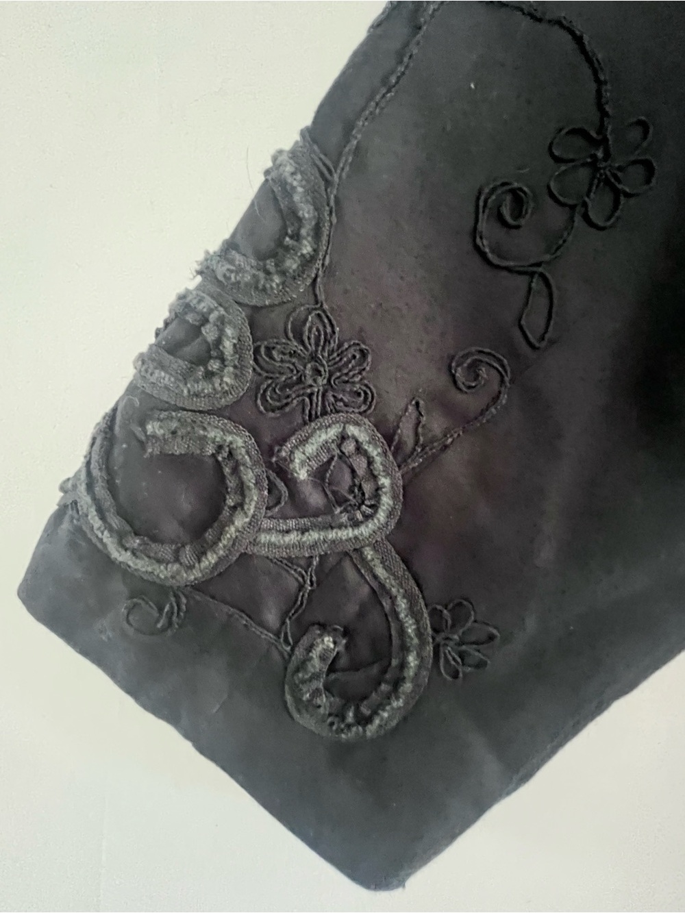 Coldwater Creek Black Soutache Embroidered Crop Jacket Coquette Whimsigoth 10 - Picture 10 of 13